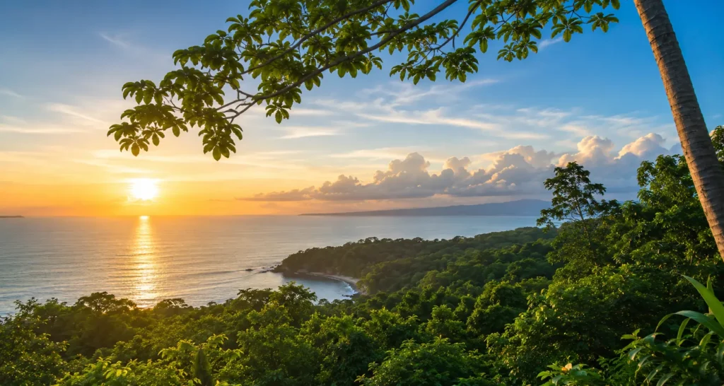 Drake Bay coastline and rainforest near Corcovado National Park in Costa Rica